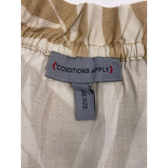 Anthropologie Conditions Apply Palm Leaf Off Shoulder Maxi Dress One Size - Picture 7 of 7